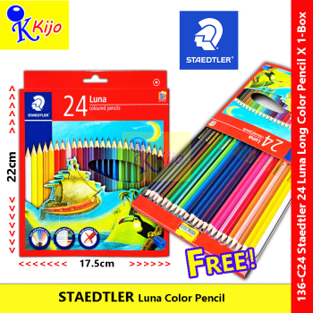 STAEDTLER LUNA Color Pencil 24-Color Wood Long Color Pencil #136 C24