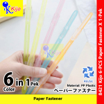 6in1 Kijo Paper Fastener PP Plastic Reuse Fastener #8421 #Kijo #PengikatKertas #Fileclip #JumboPaperFastener #双孔文件夹