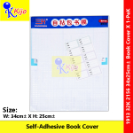 Self-Adhesive Book Cover Pembalut Buku Gam Sticker Transparent Book Wrap Cover #1913 #32K #2156