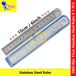 Kijo Stainless Steel Ruler 15cm 6inch Pembaris Besi #铁尺 #Kijo #2803 #StainlessSteelRuler #PembarisBesi #15cm #6inch