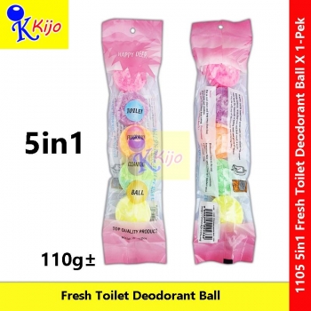 【 5-Ball】Toilet Deodorant Ball 1-Pkts #ToiletBall #Deodorant #Parablock #ParaBlock #Tandas #Wangi #厕所 #香精球 #1105