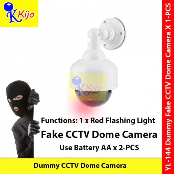 【Fake】 Dummy CCTV Dome Shape Camera with Red Flashing Light #CCTV #FakeCamera #DummyCamera #YL-144 #仿真摄像头 #警惕假摄像头