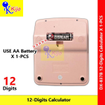 DEXIN 12-Digits Pink Calculator DX--837B #计算机 #Kalkulator #DEXIN #DX-837B #OfficeCalculator