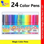 24-Color Magic Pen Color Pen / Watercolor Marker / Pen Color Pensil Warna Sekolah / School Fibre Tip Color Pen Magic Pen #1424
