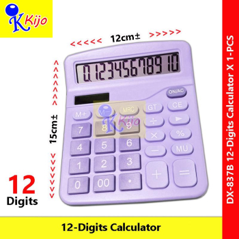 DEXIN 12-Digits Purple Calculator DX--837B #计算机 #Kalkulator #DEXIN #DX-837B #OfficeCalculator