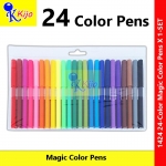 24-Color Magic Pen Color Pen / Watercolor Marker / Pen Color Pensil Warna Sekolah / School Fibre Tip Color Pen Magic Pen #1424