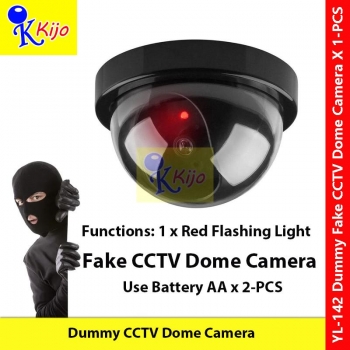 【Fake】 Dummy CCTV Dome Camera with Red Flashing Light #CCTV #FakeCamera #DummyCamera #YL-142 #仿真摄像头 #警惕假摄像头 #CCTVPalsu