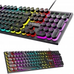 T-WOLF T80 Retro Punk Rainbow Gaming Keyboard #T-Wolf #T80 #3080 #Computer #Keyboard #GamingKeyboard