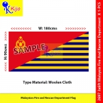 90x180cm± 3x6ft± Malaysian Fire And Rescue Department Flag Bendera Jabatan Bomba dan Penyelamat Malaysia #2697 #Bomba