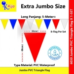 Extra Jumbo PVC Triangle Flag Plastic Waterproof Bendera Segi Tiga Flag Line #6030 #TriangleFlag #三角旗 #Flagline #plastic