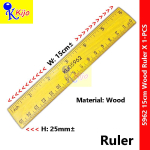 15cm Wood Ruler Pembaris Kayu Yellow Wood Ruler #5962 #15cm #6inch #WoodRuler #PembarisKayu #木尺 #黄色木尺
