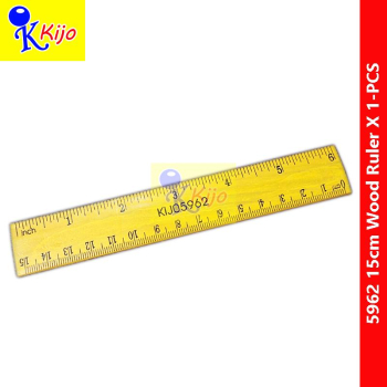 15cm Wood Ruler Pembaris Kayu Yellow Wood Ruler #5962 #15cm #6inch #WoodRuler #PembarisKayu #木尺 #黄色木尺