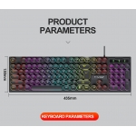 T-WOLF T80 Retro Punk Rainbow Gaming Keyboard #T-Wolf #T80 #3080 #Computer #Keyboard #GamingKeyboard