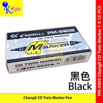 【12-PCS】 Changli CD Twin Permanent Marker Pen #PM-9905 #changli #CDMarker #2in1 #P9905 #MarkerPen