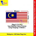 Nylon All State 15pcs Bendera Negeri Malaysia String Banting Flag flag line #7481 #State #Malaysia