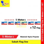Sabah Flag Line Nylon Polyester Sabah Negeri Dibawah Bayu Flag 5meter± 12flag #61213 #Sabah #Flag #line #沙巴旗
