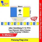 Penang Flag Line Nylon Polyester Pulau Pinang Pulau Mutiara Flag 5meter± 12flag #61203 #GeorgeTown #Flag #line #槟城旗