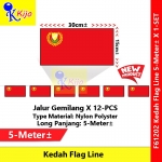Kedah Flag Line Nylon Polyester Kedah Darul Aman Flag 5meter± 12flag #61202 #Kedah #Flag #line #吉打旗