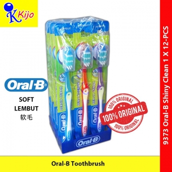 【12-PCS】 Oral-B Shiny Clean Toothbrush Berus Gigi Bersih Cerah #9373 #Oral-B #Original #ShinyClean #欧乐-B #牙刷