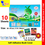 Self-Adhesive Book Cover Pembalut Buku Gam Sticker Transparent Book Wrap Cover #3056 #A4 #7780