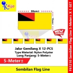 Negeri Sembilan Flag Line Nylon Polyester Negeri Sembilan Darul Khusus Flag 5meter± 12flag #61210 #Sembilan #Flag #森美蘭旗