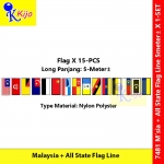 Nylon All State 15pcs Bendera Negeri Malaysia String Banting Flag flag line #7481 #State #Malaysia