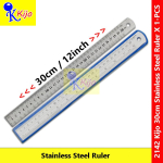 Kijo Stainless Steel Ruler 30cm 12inch Pembaris Besi #铁尺 #Kijo #2142 #StainlessSteelRuler #PembarisBesi #30cm #12inch