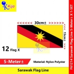 Sarawak Flag Line Nylon Polyester Sarawak Bumi Kenyalang Flag 5meter± 12flag #61214 #Sarawak #Flag #line #砂拉越旗