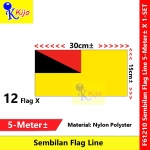 Negeri Sembilan Flag Line Nylon Polyester Negeri Sembilan Darul Khusus Flag 5meter± 12flag #61210 #Sembilan #Flag #森美蘭旗