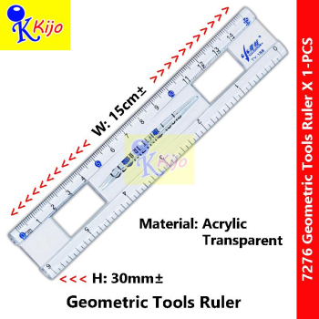 Geometric Tools Ruler Pembaris Geometric #7276 #TY-188 #几何尺 #Ruler #Student #math #Geo #Pembaris