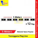 Terengganu Flag Line Nylon Polyester Terengganu Darul Iman Flag 5meter± 12flag #61206 #Terengganu #Flag #line #登嘉樓旗