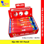 Kijo HB Pencil #PensilKayu #RedBodyPencil #RedBarrel #HB #Pencil #铅笔 #红圆椴木HB铅笔 #HB-181 #KIJO #HBPencil