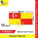 Selangor Flag Line Nylon Polyester Selangor Darul Ehsan Flag 5meter± 12flag #61208 #Selangor #Flag #line #雪蘭莪旗