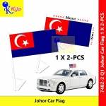 【2-PCS】 Johor Car Flag Nylon Polyester Bendera Kereta Johor Darul Ta'zim Flag #WallFlag #CarFlag #Q1 #7482-2 #柔佛旗 #车旗