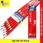 Kijo HB Pencil #PensilKayu #RedBodyPencil #RedBarrel #HB #Pencil #铅笔 #红圆椴木HB铅笔 #HB-181 #KIJO #HBPencil