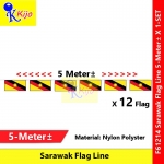 Sarawak Flag Line Nylon Polyester Sarawak Bumi Kenyalang Flag 5meter± 12flag #61214 #Sarawak #Flag #line #砂拉越旗