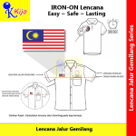 LENCANA BENDERA MALAYSIA | Jalur Gemilang Iron On Sticker | Untuk Baju Sekolah (Ikut Pekeliling KPM)