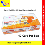 Lantu Non-Sharpening Pencil Refills 1 X 40-Card #Lantu #BensiaPencil #Apollo #2.0mm #2B #Pensil #8095 #LT-11-32 #太空铅笔芯