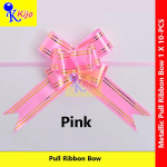 12mm X 10pcs Pull Ribbon Bow Satin Metallic #5922