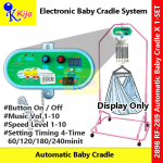 Buai Bayi Elektrik Automatik Buaian Elektrik Alunan Muzik Automatic Baby Cradle #RF-289 #2898 #AutoBabyCradle #电动摇篮器