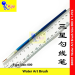 Water Art Brush | Size 000 | Triple-Star Liner Brush | Fine Detail Acrylic & Watercolor Brush #BR001