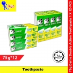 【12-PCS】 Darlie Double Action Fresh+Clean Toothpaste 75g X 12-PCS #Darlie #Toothpaste #Ubatgigi #75g #Travel #黑人牙膏