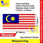 Jumbo Size Malaysia Flag Extra Big Bendera Malaysia Jalur Gemilang 150cmX300cm± 5x10ft± #2298 #Malaysia #Woolen #JUMBO