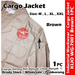 【Brown】Industrial Cargo Jacket Workwear Worker Jacket #7001 #Cargo #Jacket #5-Pocket