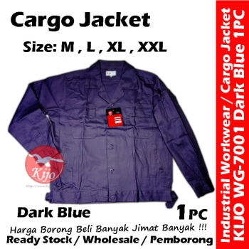 【Dark Blue】Industrial Cargo Jacket Workwear Worker Jacket #7001 #Cargo #Jacket #5-Pocket