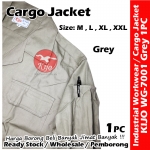 【Grey】Industrial Cargo Jacket Workwear Worker Jacket #7001 #Cargo #Jacket #5-Pocket