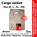 【Brown】Industrial Cargo Jacket Workwear Worker Jacket #7001 #Cargo #Jacket #5-Pocket