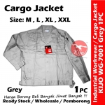【Grey】Industrial Cargo Jacket Workwear Worker Jacket #7001 #Cargo #Jacket #5-Pocket