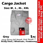 【Grey】Industrial Cargo Jacket Workwear Worker Jacket #7001 #Cargo #Jacket #5-Pocket