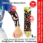 Tattoo Glove Sun Protective Arm Sleeve Pelindung Matahari Tatu Kurus Lengan #2503